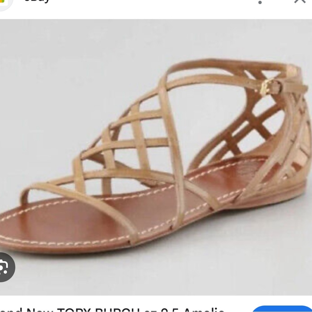 Tory Burch Amalie Leather Sandal - Color: Calf - Size: 7